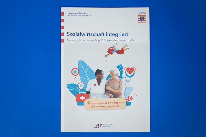 Titelseite einer Imagebroschüre