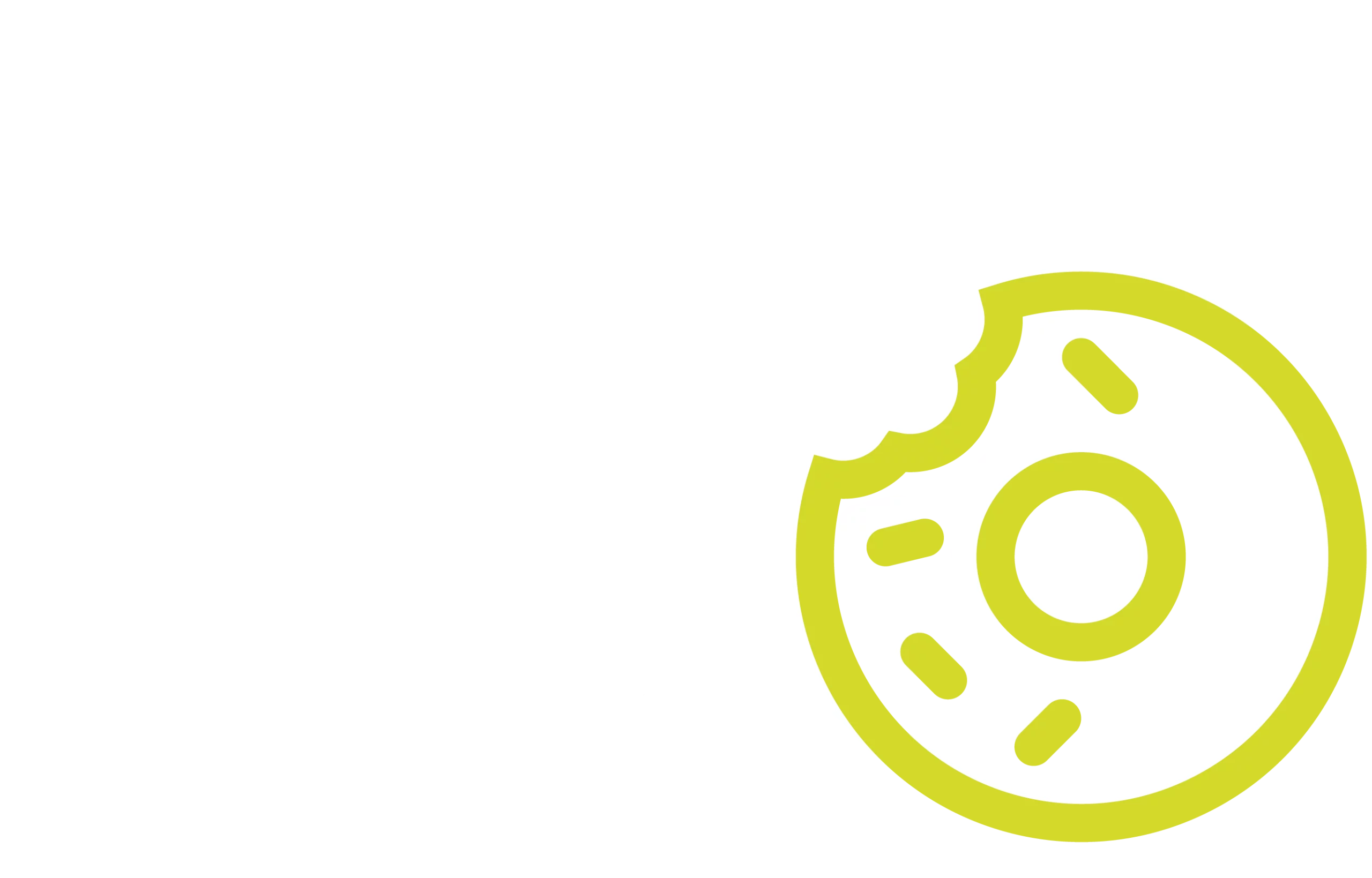Grafik mit einem angebissenen Donat