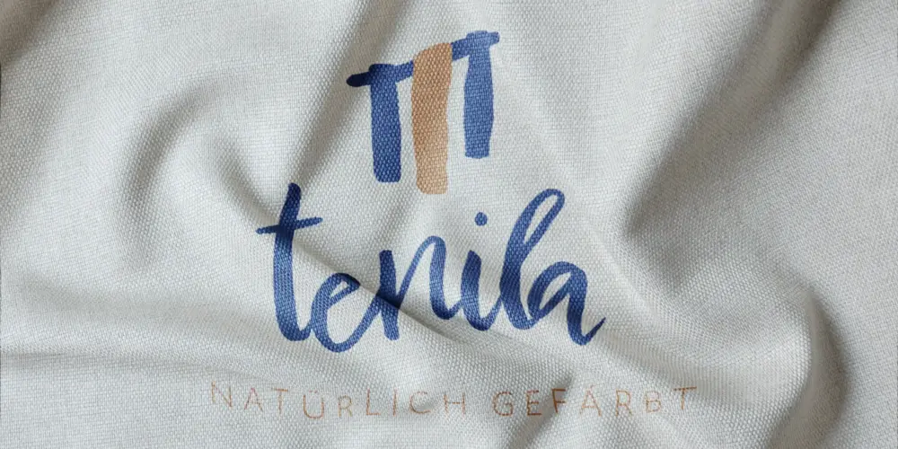 Logo für Selbständige die Stoffe färbt.